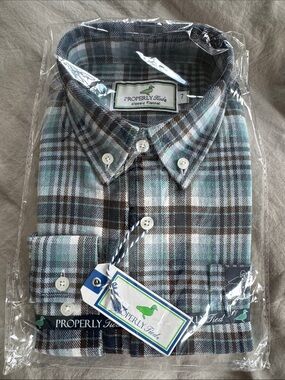 Properly Tied Boys' Blue Plaid Button-Down Shirt